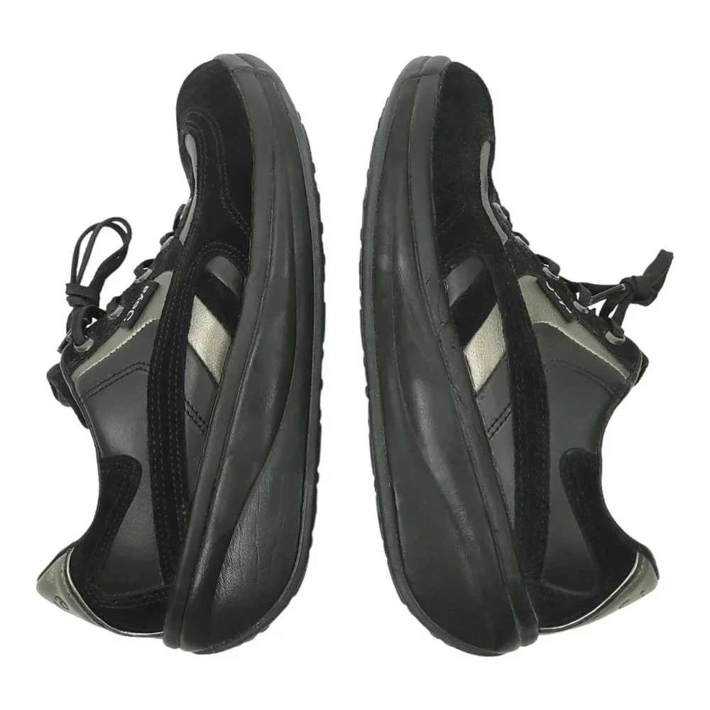 Joya Swiss Venezia Black Suede Leather Toning Womens 7 Shoes Comfort Walking - Picture 3 of 11